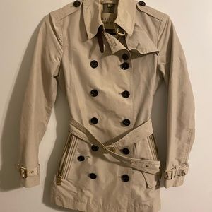 Burberry Trench Coat with Gold Details